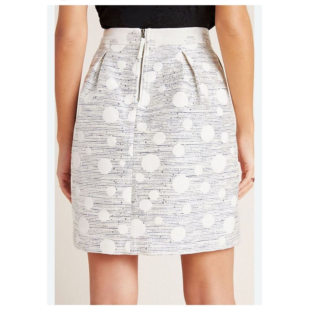 Maeve Anthropologie Anya dotted jacquard mini skirt 10 sequin - Picture 16 of 16